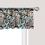 Ambesonne Pirates Window Valance, Colorful Pattern