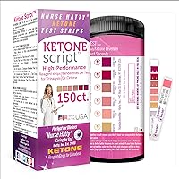Nurse Hatty - 150ct. Bandelettes de test de cétone - Performance-tested Urine Keto Test Strips w Built-in Color Chart – Free 