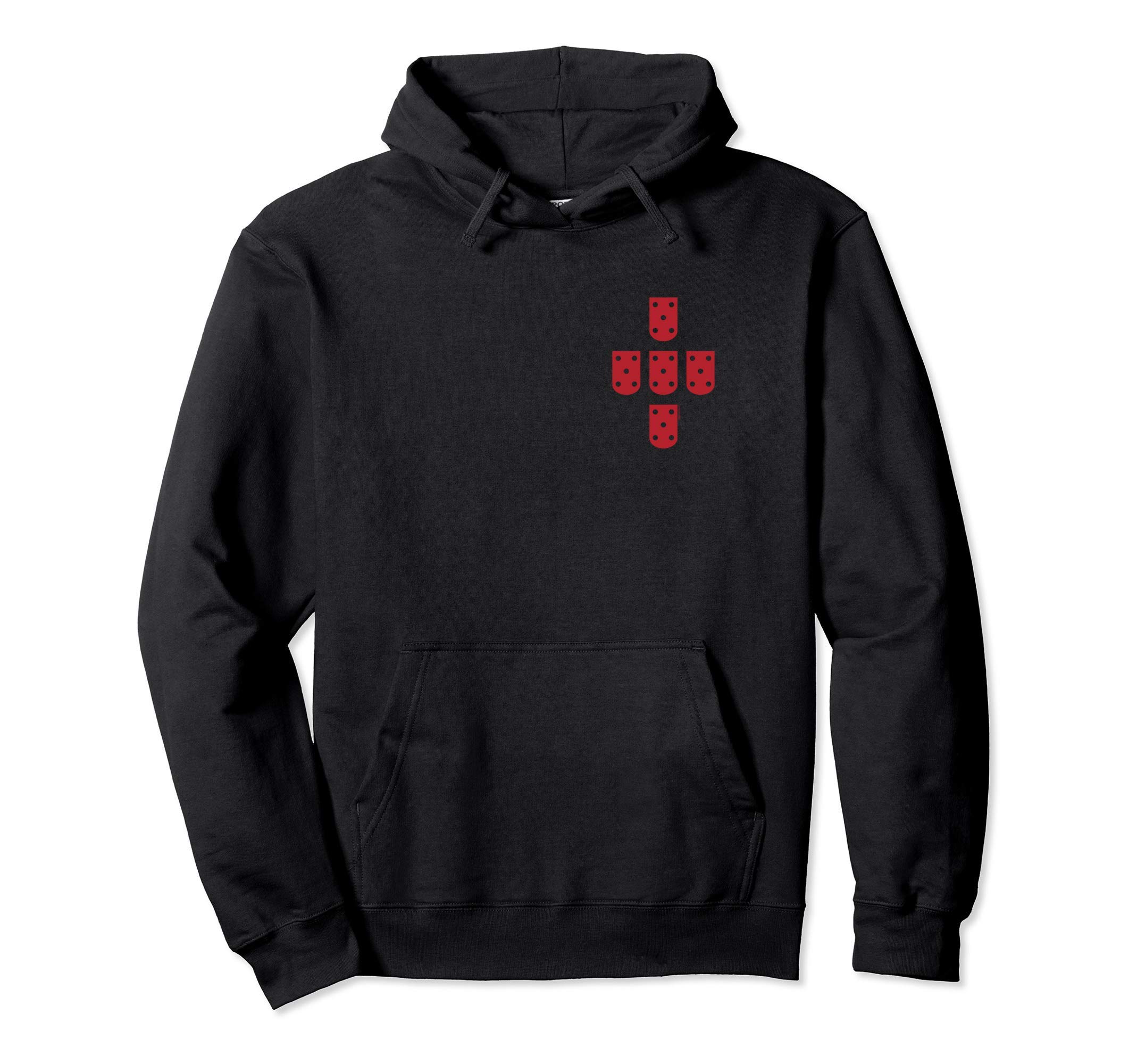 Portugal Red Chest Quinas Pullover Hoodie