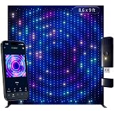 Twinkly Lightwall - 8.6x9ft. Light Up Wall w/Black Backdrop + Music Dongle | App-Controlled LED Light Wall for Home, DJs &amp; Event Planners for Events, Weddings, Concerts and More w/ Twinkly Music Dongle