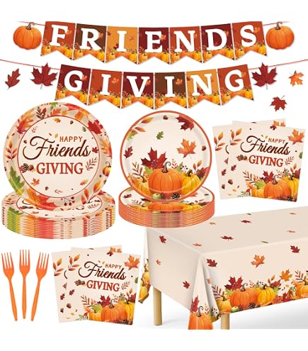 HOWAF Friendsgiving Türbanner 185x90 Cm – „Happy Friendsgiving“ Deko Für Herbst- & Thanksgiving-Partys