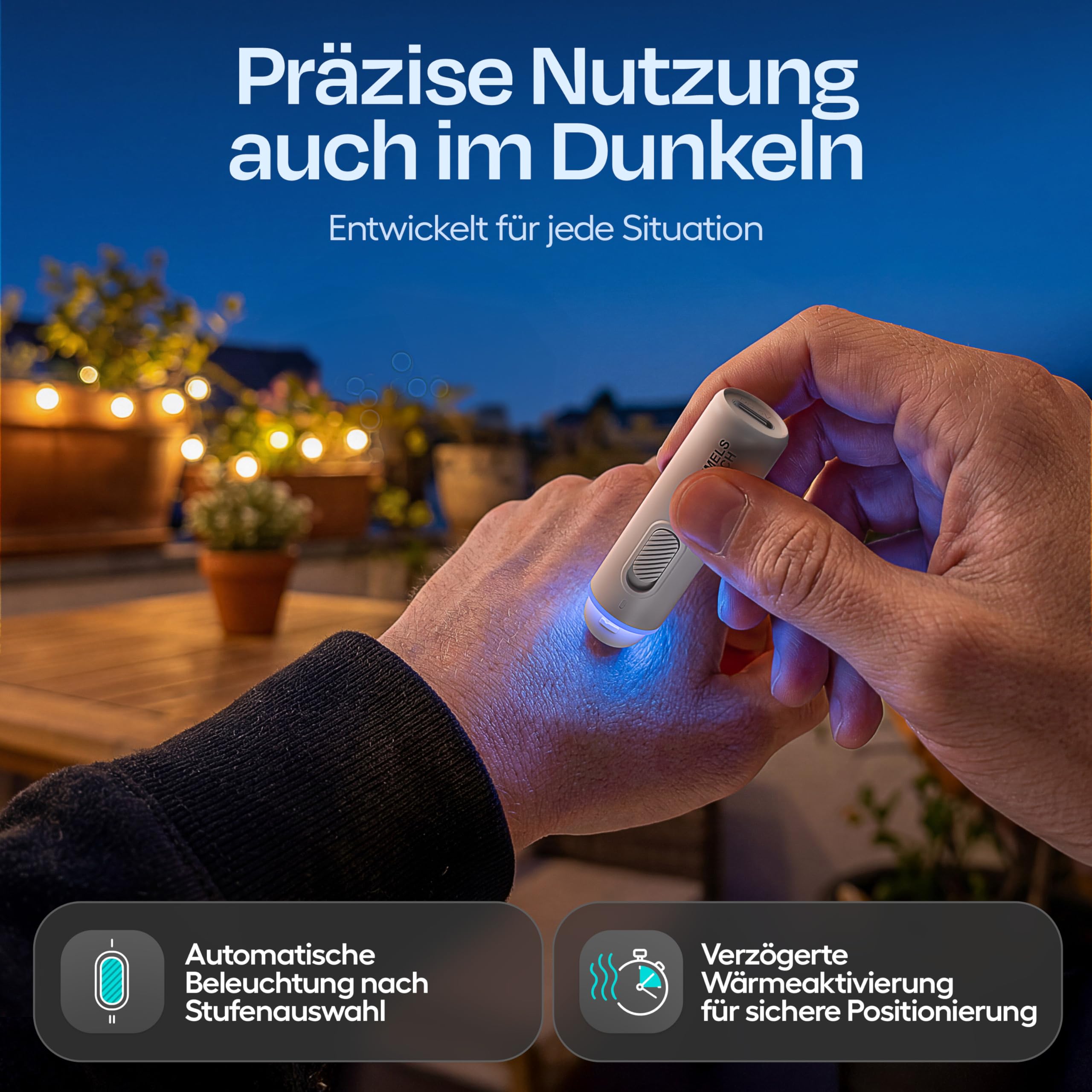HIMMELSHAUCH MEDICAL Mückenstich Hitzestift | Insektenstichheiler USB C | Elektrischer Stichheiler nach Insektenstichen gegen Wespenstich Gelsenstich Mosquito | Mücken Bite Heat Stift | Mückenstift 5