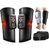JZBRAIN Air Compression Leg Massager with Heat : Sequential Calf Massager with 5 Modes, 5 Intensity & 3 Heat for Circulation and Pain Relief - Rechargeable Calf Compression Device for Fast Recovery