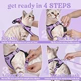 rabbitgoo Cat Harness and Lead Set XS Adjustable Escape Proof Purple view 8