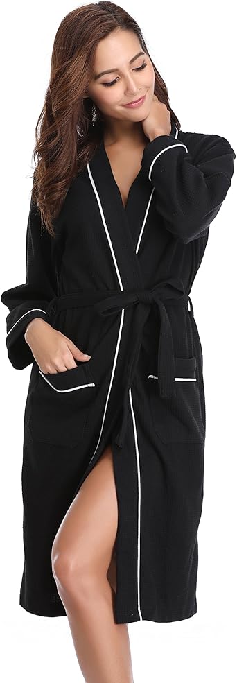Black thin dressing gown Outlet