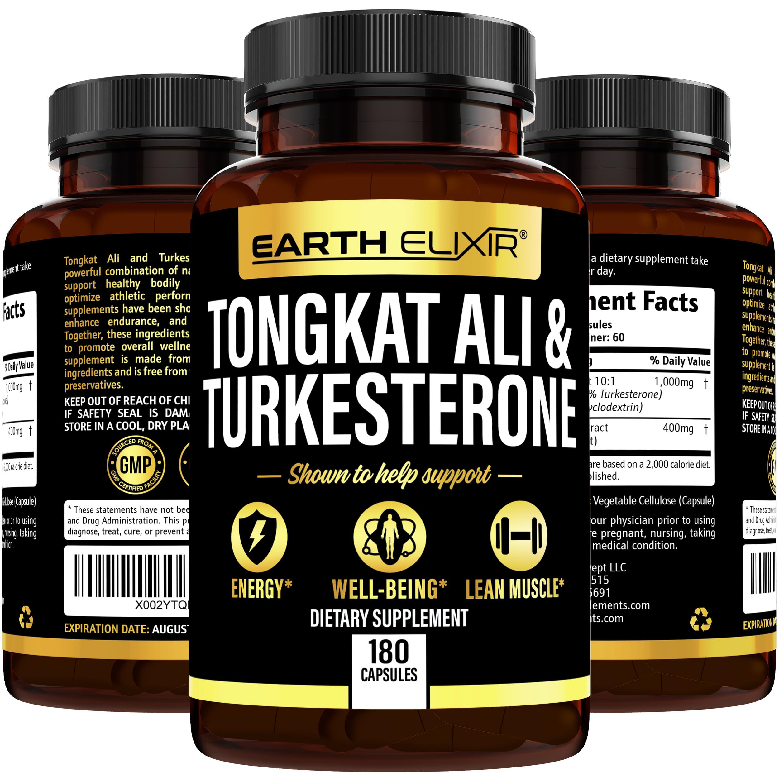 Turkesterone Tongkat Ali for Men and Women – 2-in-1 Natural Testosterone Support for Energy & Fitness - High Potency Turkesterone Supplement for Men with Tongkat Ali –– Pure Non-GMO Formula