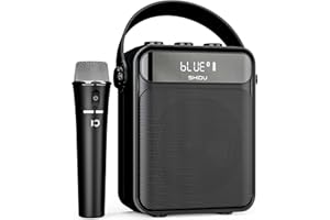 SHIDU Voice Amplifier, Portable Speaker with UHF Wireless Microphone 40W Personal Pa System Support Bluetooth/TF Card/USB/AUX/MIC for Classroom, Tour Guide, Coaching, Training, Meetings, Singing