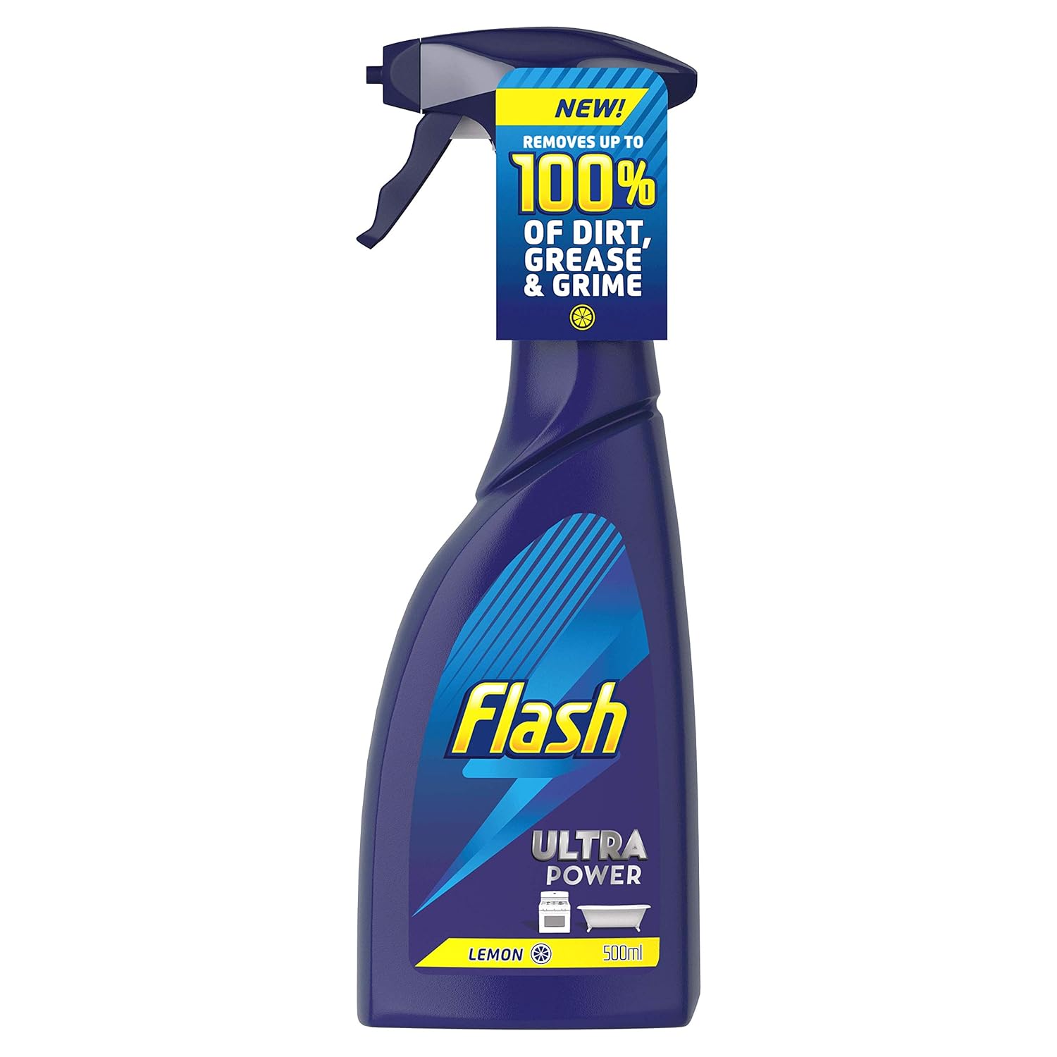Flash Ultra Power Concentrated Cleaner Spray With Lemon Scent, 500 ml