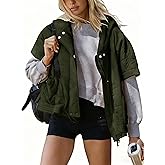 Zhiyouni Women's Quilted Puffer Vest Casual Hooded Short Sleeves Padded Jacket Poncho Outerwear