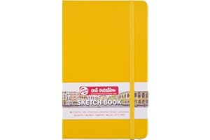 Tarens T9314-112M 441777 Art Creations Sketchbook, Drawing Notebook, 5.1 x 8.3 inches (13 x 21 cm), Golden Yellow