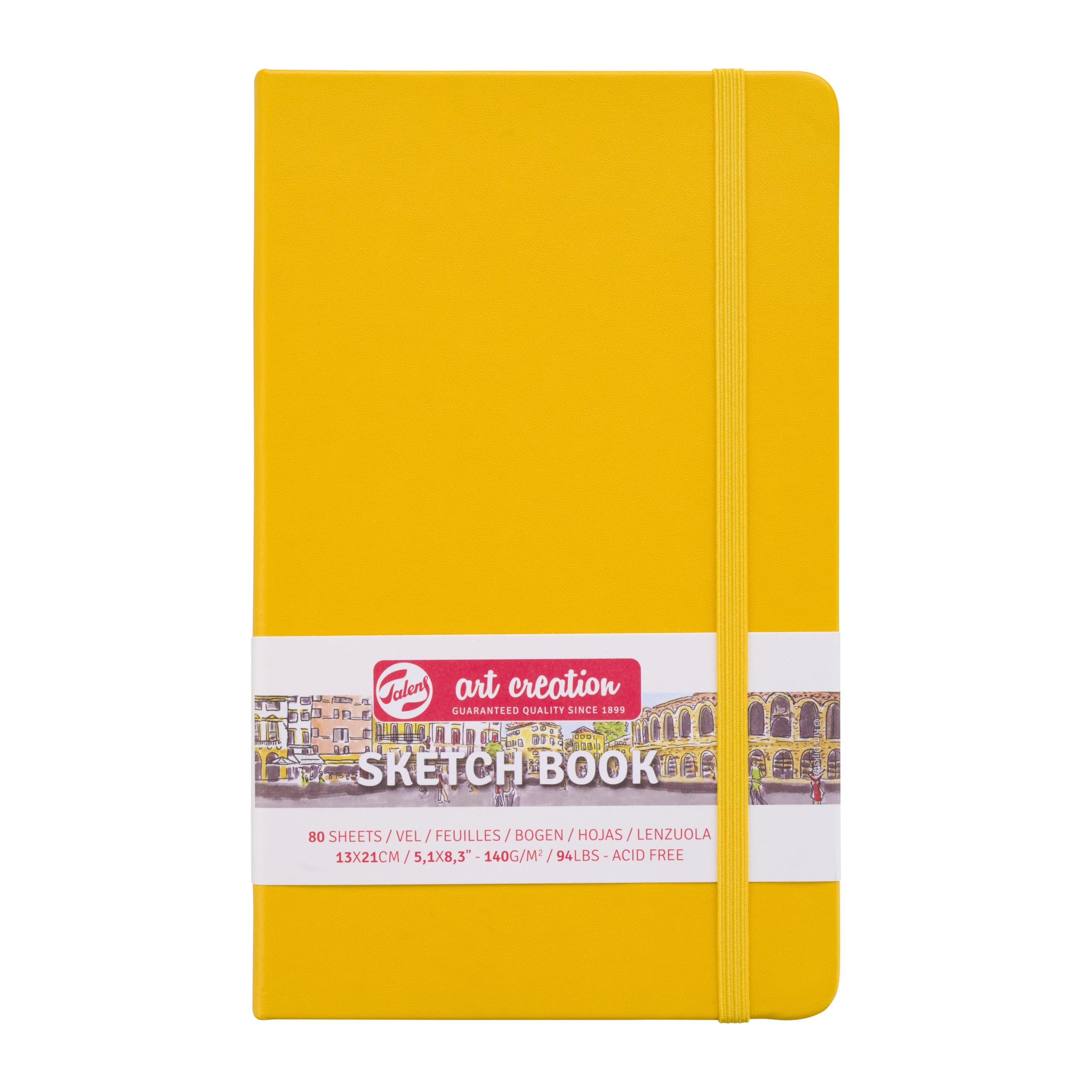 Talens Art Creation Sketchbook - Golden Yellow - 13x21 cm - 80 Sheets - 140 g/m² - Acid-Free Drawing Journal