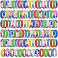 110Pcs Pop Bracelet Fidget Toy Wearable Fidget Bracelets Push Poping Bubble Sensory Toys Stress Relief Finger Press Silicone Wristband for Kids and Adults ADHD ADD Autism Anxiety