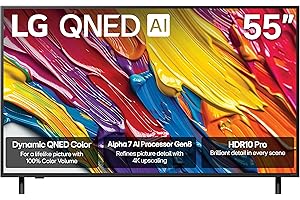 LG 55-Inch Class QNED AI 4K QNED82A Series Smart TV w/AI Sound, HDR10, 4K Super Upscaling, Filmmaker Mode, Wow Orchestra, Alexa Built-in (55QNED82AUA, 2025)