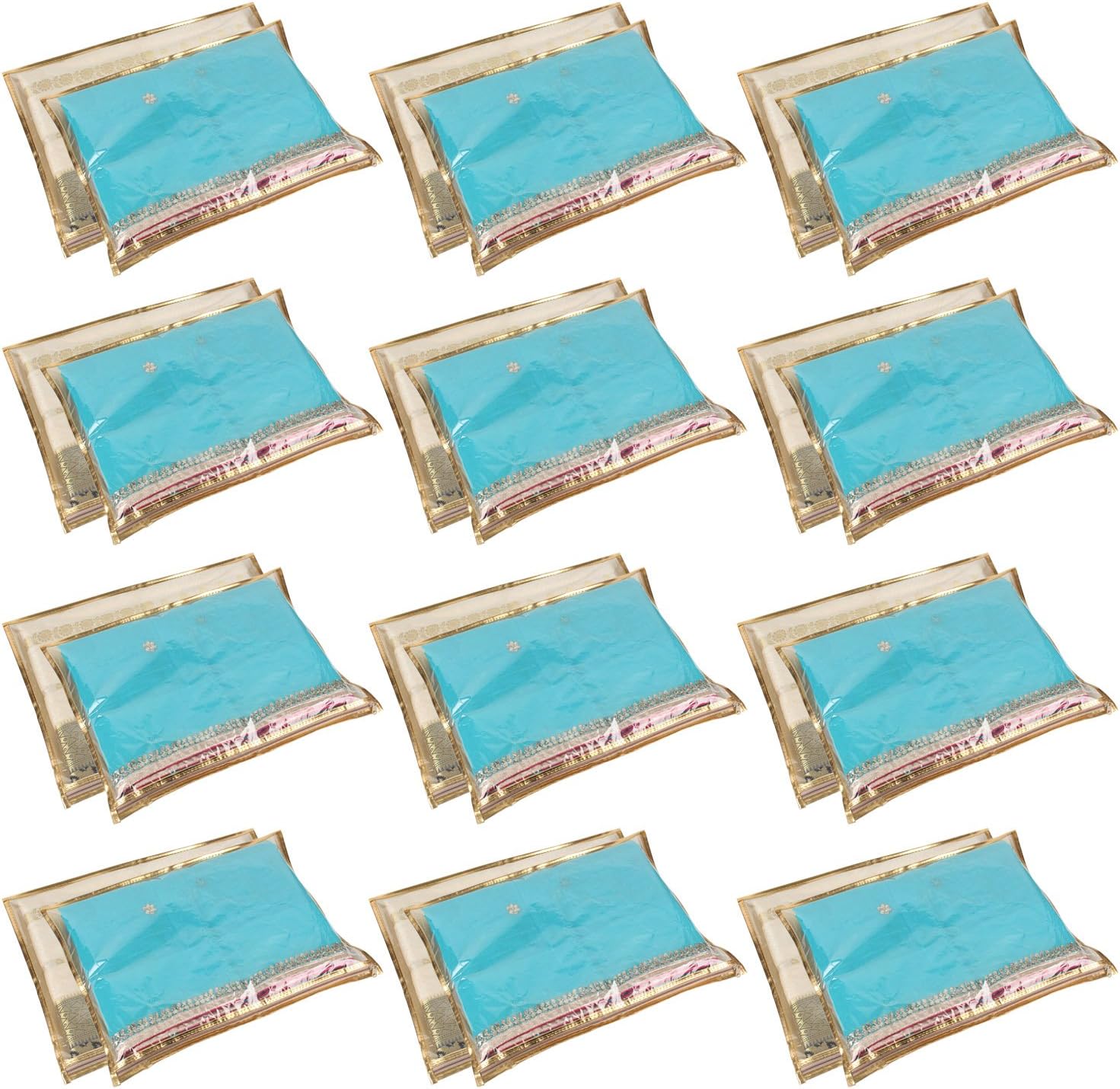 BlushBees Transparent Saree Cover Bag - Pack of 24