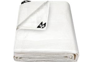 Berlune Clear Tarp Waterproof for Green House Tarp Heavy Duty Large Plastic Covering Sheeting 14mil Clear Tarp with Grommets for Gardening Farming Nursery 10 Year UV Resistant Tarp (16 x 20 ft)