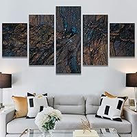 SIGNWIN 5 Panel Canvas Wall Art Rock Formations for Home Decorations Ready to Hang - 60