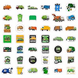 BulbaCraft Garbage Truck Stickers, Trash Truck