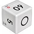 TFA Dostmann Digital Timer, Time Cube, Stopwatch, 6 x 6 x 6 cm, White, L 60 x B 60 x H 60 mm