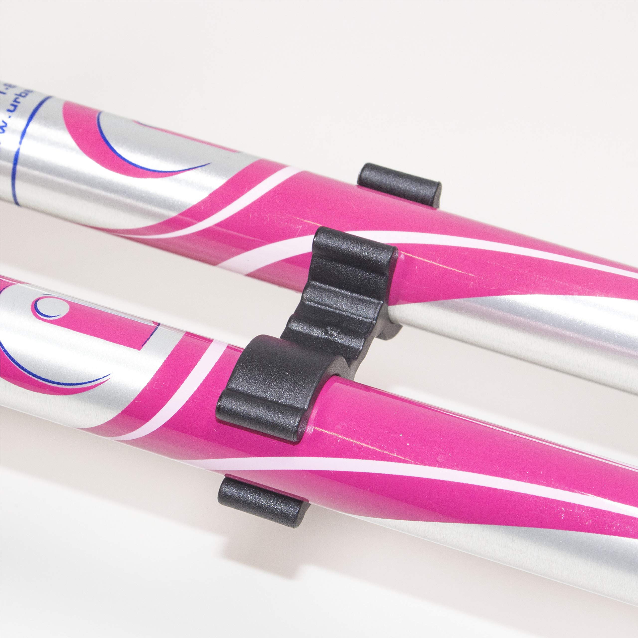 Urban Poling Urban Poles 4Life - Lightweight, Aluminum Nordic Walking Sticks - Pink & Silver - 1 Pair – for Users 4'2