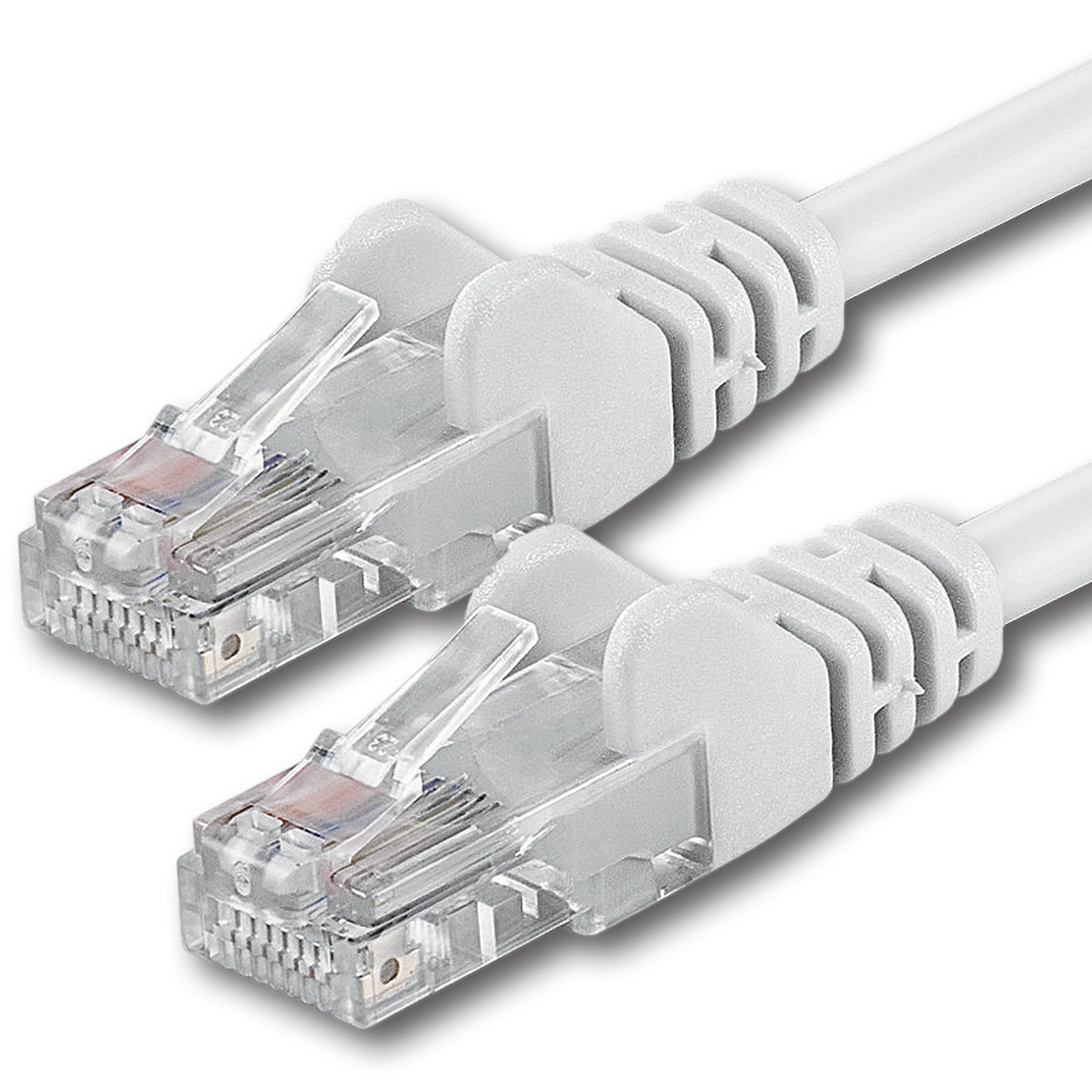 1aTTack.de 15m - white - 1 piece - CAT.6 CAT6 Ethernet LAN network cable 1000 Mbit/s patch cable