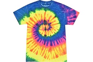 Colortone Tie Dye T-Shirts for Men and Women - Unisex Short Sleeve Tie-Dye T Shirts for Adults