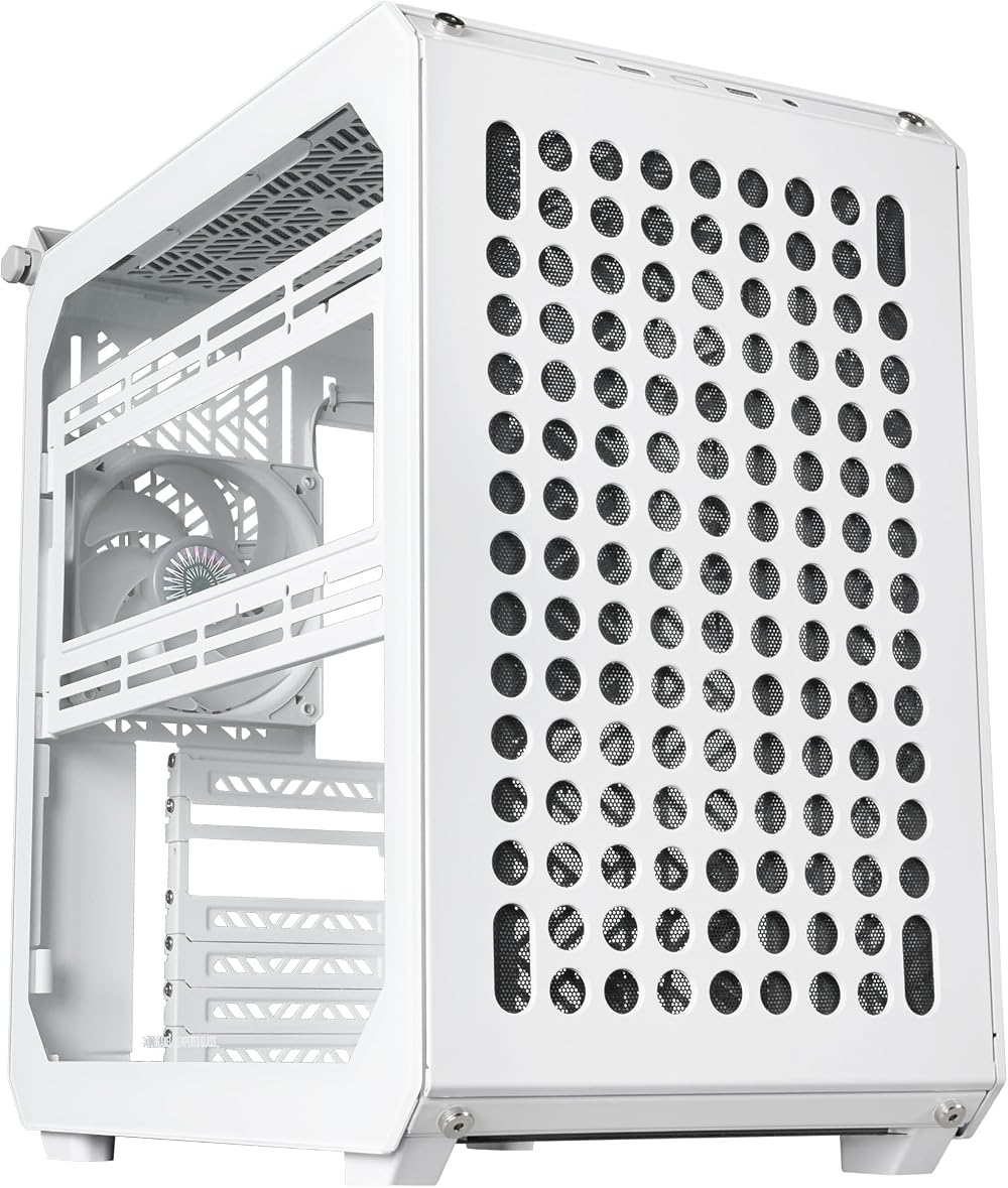 Cooler Master Qube 500 Flatpack Mid Tower ATX PC Case White Modular Vertical GPU