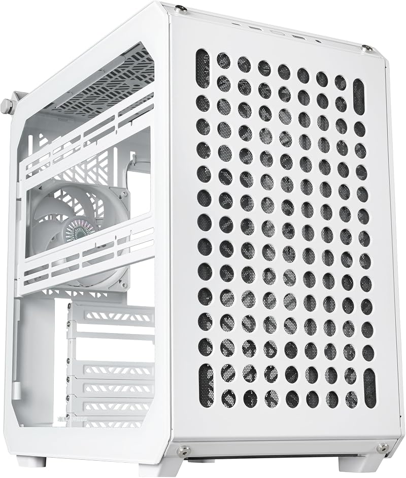 Cooler Master Qube 500 Flatpack Mid Tower ATX PC Case White Modular Vertical GPU