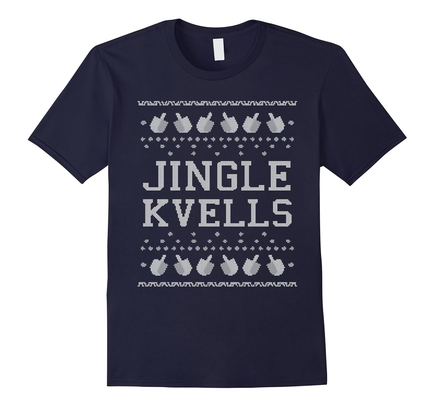 Ugly Hanukkah Sweater Jingle Kvells T-Shirt-Rose