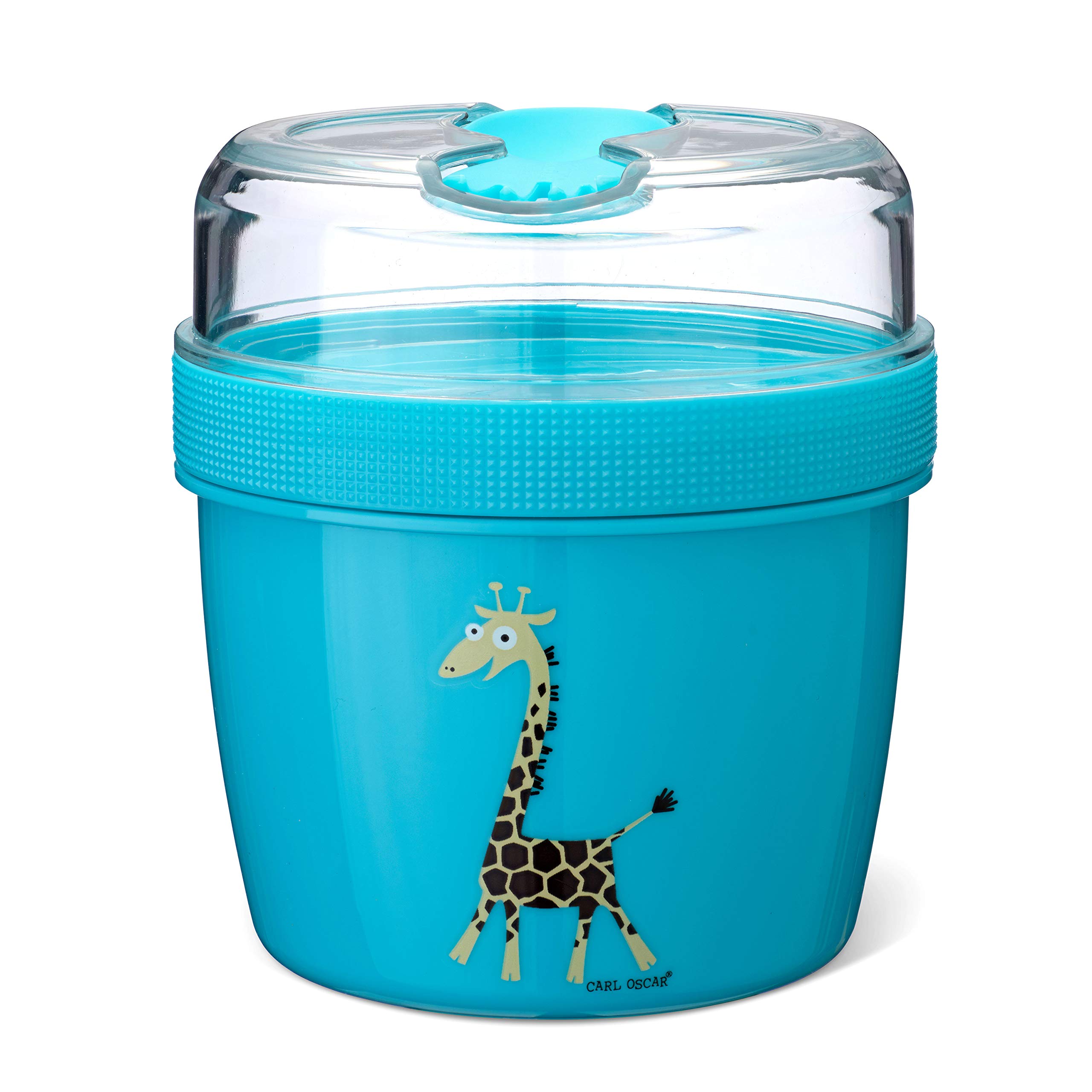 Nice Cup Small Lunch & Snack Box (2 Parts) Bento Box with a Cooling Agent - In TURQUOISE - keeps your Lunch cool for several Hours, with Cutlery, Ø 11.7 x 12.9 cm, 0.6 L + 0.3 L