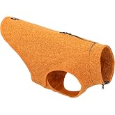 Kurgo Core Sweater, Heather Orange, Large | Cozy Knit Fleece Layer for Dogs, Great for Cold Weather, Reflective Accents, 2-Way Zip for Harness/Leash, Machine Washable