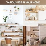 Sayayo EJY8006W-8P Floating Shelf Bracket 8P Matte White 150mm Concealed view 6