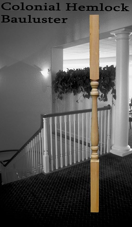 Hemlock Baluster (Colonial) 2" X 48" 10 Spindles Per Box Staircase