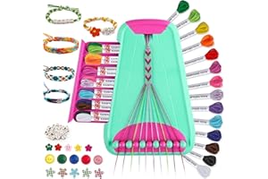 MAYNACS Arts and Crafts for Kids Ages 8-12,Friendship Bracelet Making Kit for Girl,Kids Jewelry Making Kit with 28 Pre-Cut Threads,Christmas Birthday Gifts for Ages 6 7 8 9 10 11 12 Year Old Green Rose