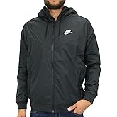 Nike Mens Windrunner Hooded Track Jacket Black/Black/White 727324-010 Size Medium