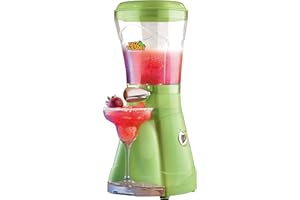 Nostalgia Taco Tuesday Frozen Drink Maker and Margarita Machine for Home - 64-Ounce Slushy Maker with Stainless Steel Flow Sp