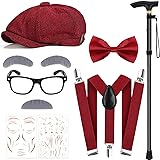 JcHrmers 7 PCS 100 Days of School Old Man Costume