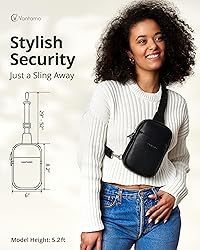 Vantamo Sling Bag for Women 29"-52" Adjustable