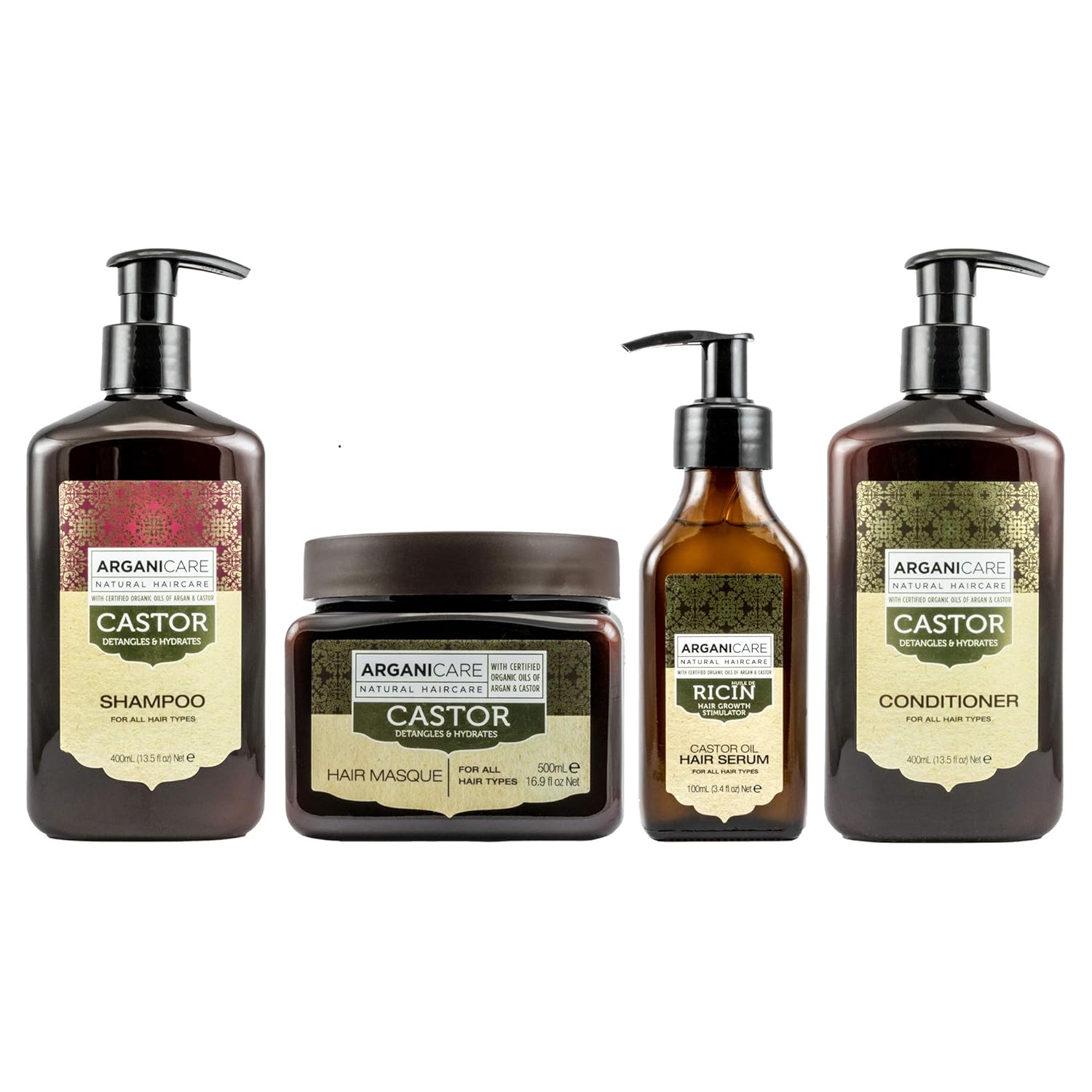 Amazon Com Arganicare Castor Oil Shampoo Conditioner 13 5 Oz