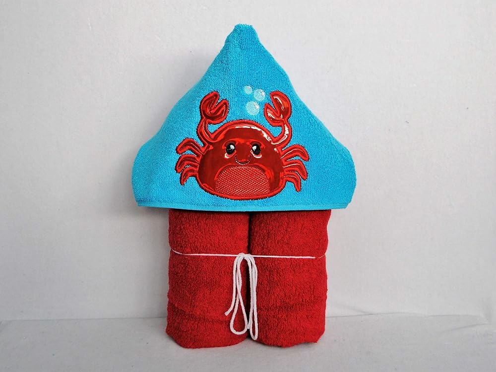 crab hooded towel