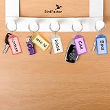 BirdFactor 25 Pack Heavy Duty Key Tags with Labels 5 Colours Plastic Box view 7