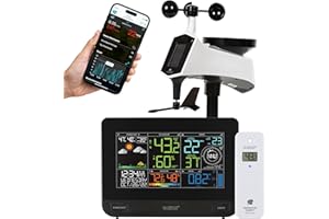 La Crosse Technology Professional Smart Wi-Fi Weather Station with Remote Monitoring (400 Foot Range), Wind and Rain Gauges, Temperature and Humidity Sensors, and Forecasting - V42-PRO-INT