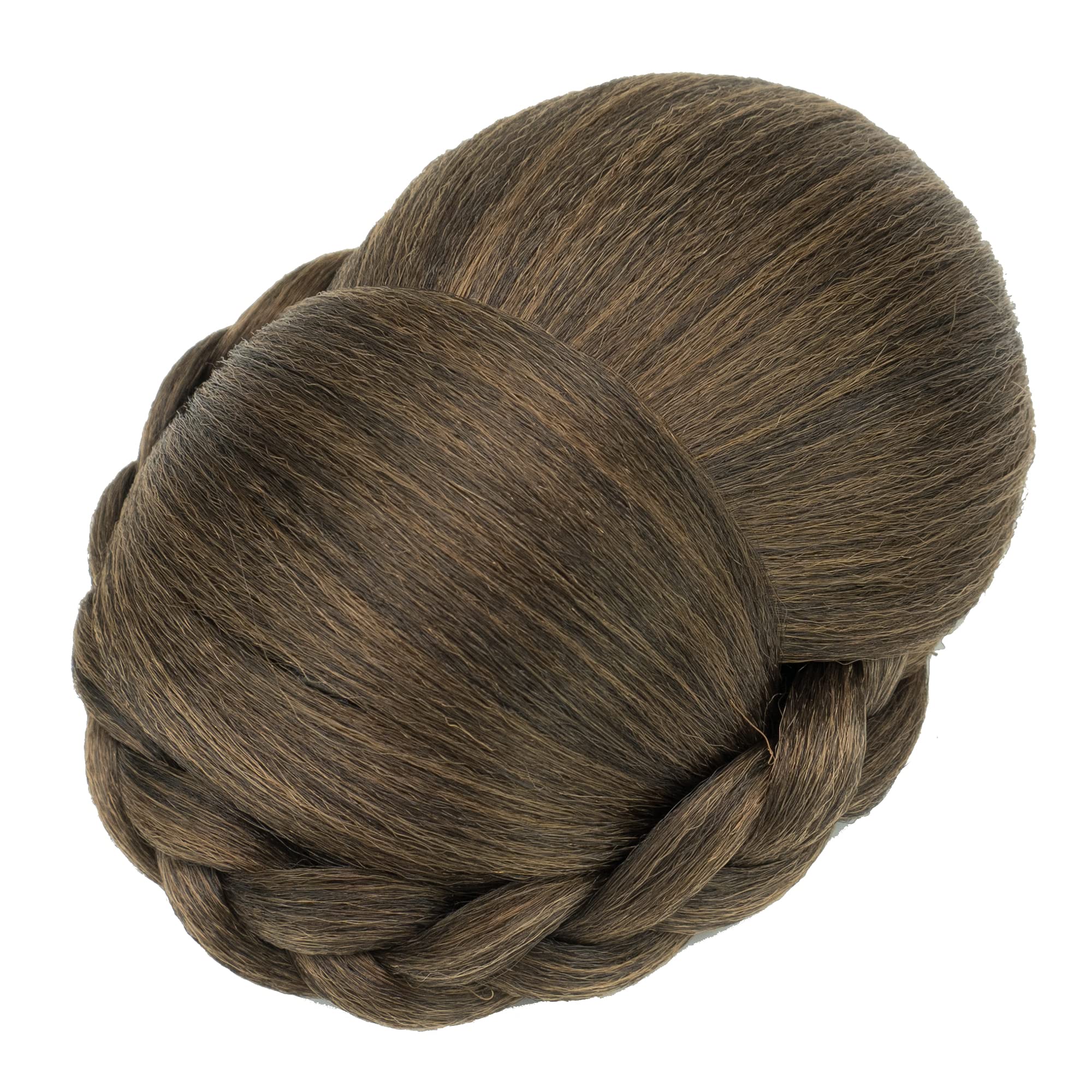 IMISSU Braided Chignon Hair Cover Donut Hair Pieces Scrunchies Hair Bun Wig Clips for Updo Styles (Brown)