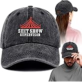 Sxxt Show Supervisor Funny Printed Cotton Baseball Cap Adjustable Retro Washed Lightweight and Breathable Unisex Sun Hat, Gifts for Men Women Husband Manager Supervisor Friend Bestie Coworker Boss