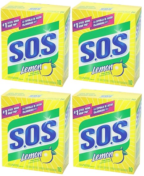 Amazon.com: S.O.S. Steel Wool Soap Pads, Lemon Fresh, 10 Count (Pack of 4): Health & Personal Care