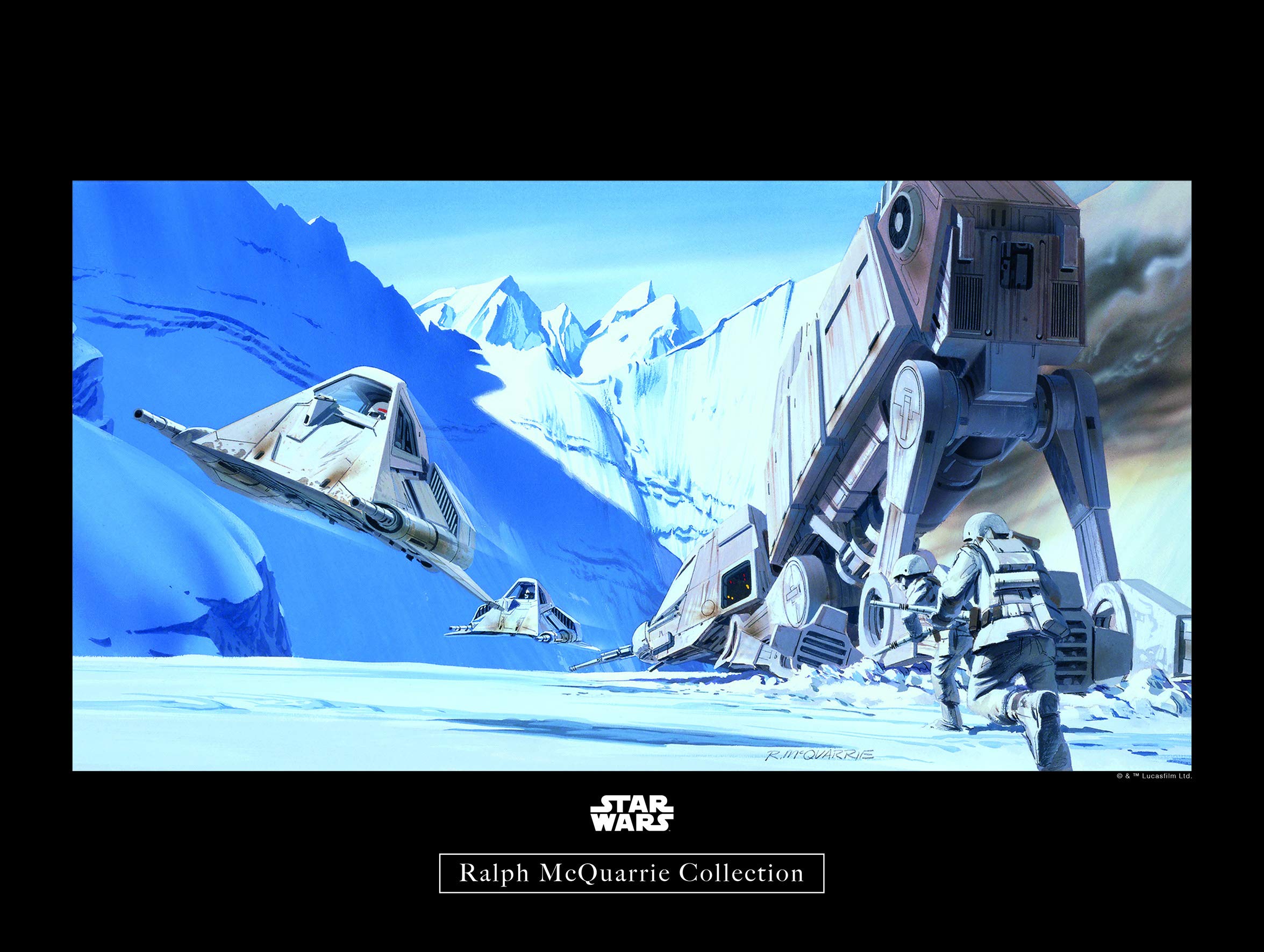 Komar Wall Picture Star Wars Classic RMQ Hoth Battle Snowspeeder Children's Room Decoration Art Print Without Frame Available in 3 Sizes, Colourful, WB145-40x30 — image 1