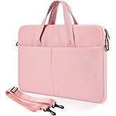14 Inch Laptop Case Sleeve Carrying Bag for HP Chromebook/EliteBook/Stream, MacBook Air 15.3 M4, Lenovo IdeaPad Flex 5,13.5 Inch Surface Laptop 7/6, ASUS Dell Acer Samsung, Pink