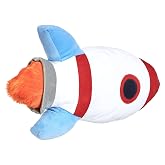 Amazon Basics Kids Space Rockets Decorative Pillow, Ultra-Soft Bedroom D&eacute;cor, Spaceship Theme, 16.5" x 4", Polyester