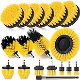 SHIELDPRO 18 Pack Drill Brush Attachment Set, Power Cleaning Scrub Brushes for Drill, Extend Long Attachment, All Purpose for Car Detailing, Bathroom, Carpet, Tile Grout, Sinks, Corners