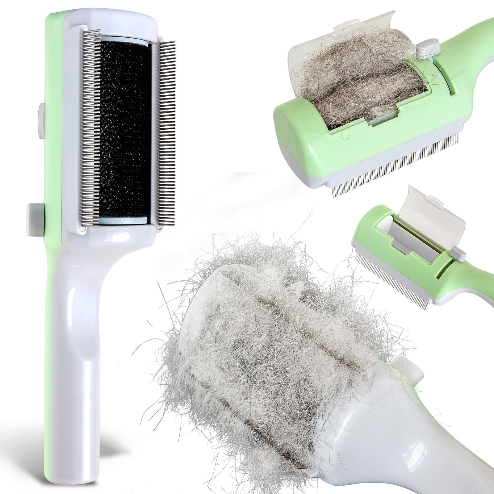 Photo 1 of Miwoowim Pet Dry Cleaning Brush for Short or Long Haired Cats/Dogs, Sticky Brush for Shedding and Grooming, Cat Brushes for Indoor Cats,Rabbit Comb Removes Loose Fur
