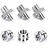 Liveda 1/4 Inch to 3/8 Inch Converter Threaded Screws Adapter Mount Screws, Accessories for Camera/Tripod/Monopod/Ballhead